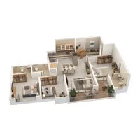 Menlo Joywoods Bavdhan 3 BHK Floor Plan Image